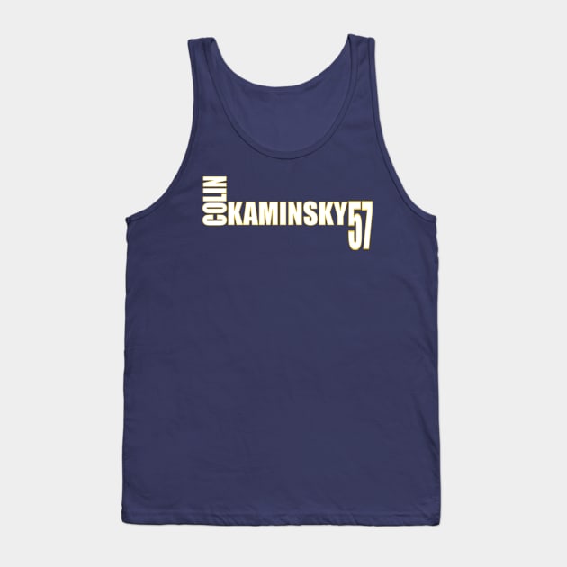 Colin Kaminsky '23 white text Tank Top by SteamboatJoe